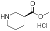 结构式 CAS# 164323-84-6, (S)-3-哌啶甲酸甲酯盐酸盐