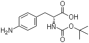 结构式 CAS# 164332-89-2, Boc-4-氨基-D-苯丙氨酸; N-叔丁氧羰基-4-氨基-D-苯丙氨酸
