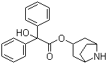 N-去甲托品醇-3a-基 (2-羟基-2,2-二苯基)乙酸酯分子结构 (CAS 16444-19-2)