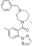[(7S)-Hexahydro-7-methyl-4-(phenylmethyl)-1H-1,4-diazepin-1-yl][5-methyl-2-(2H-1,2,3-triazol-2-yl)phenyl]methanone molecular structure (CAS 1644457-29-3)