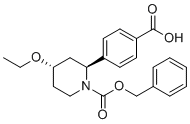 4-{(2S,4S)-1-[(Benzyloxy)carbonyl]-4-ethoxy-2-piperidinyl}benzoic acid molecular structure (CAS 1644667-59-3)