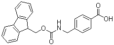 4-[[(芴甲氧羰基)氨基]甲基]苯甲酸分子结构 (CAS 164470-64-8)