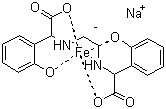 structure of CAS# 16455-61-1, Sodium ferric EDDHA;Ethylenediamine-N,N'-bis(2-hydroxyphenylacetic acid) ferric-sodium complex