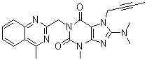 7-(2-Butyn-1-yl)-8-(dimethylamino)-3,7-dihydro-3-methyl-1-[(4-methyl-2-quinazolinyl)methyl]-1H-purine-2,6-dione molecular structure (CAS 1646355-34-1)