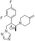 (alphaS,betaS)-alpha-(2,4-Difluorophenyl)-beta-methyl-4-methylene-alpha-(1H-1,2,4-triazol-1-ylmethyl)-1-piperidineethanol molecular structure (CAS 164650-45-7)