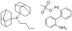 [2'-(amino-κN)[1,1'-biphenyl]-2-yl-κC][butylbis(tricyclo[3.3.1.13,7]dec-1-yl)phosphine](methanesulfonato-κO)-Palladium molecular structure (CAS 1651823-59-4)