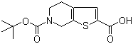 6-(tert-Butoxycarbonyl)-4,5,6,7-tetrahydrothieno[2,3-c]pyridine-2-carboxylic acid molecular structure (CAS 165947-51-3)