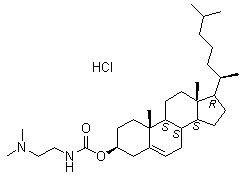 O-[(N,N-Dimethylaminoethyl)-carbamoyl]cholesterol hydrochloride molecular structure (CAS 166023-21-8)