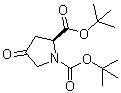 结构式 CAS# 166410-05-5, (2S)-4-氧代-1,2-吡咯烷二甲酸二叔丁酯