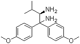 结构式 CAS# 166764-19-8, (2R)-(-)-1,1-双(4-甲氧基苯基)-3-甲基-1,2-丁二胺