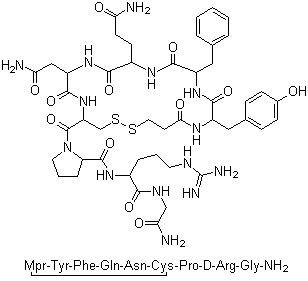 结构式 CAS# 16679-58-6, 去氨加压素