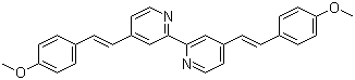 4,4'-二[2-(4-甲氧基苯基)乙烯基]-2,2'-联吡啶分子结构 (CAS 166827-53-8)
