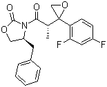 (4S)-3-[(2R)-2-[(2R)-2-(2,4-Difluorophenyl)-2-oxiranyl]-1-oxopropyl]-4-(phenylmethyl)-2-oxazolidinone  molecular structure (CAS 166948-47-6)