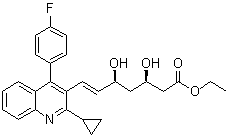 结构式 CAS# 167073-19-0, 匹伐他汀乙酯