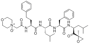 structure of CAS# 1672698-96-2, Carfilzomib Impurity 4;N-Oxide Impurity; 4-({[(1S)-1-{[(1S)-3-methyl-1-{[(1S)-1-{[(2R)-4-methyl-1-[(2R)-2-methyloxiran-2-yl]-1-oxopentan-2-yl]carbamoyl}-2-phenylethyl]carbamoyl}butyl]carbamoyl}-3-phenylpropyl]carbamoyl}methyl)morpholin-4-ium-4-olate