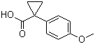 structure of CAS# 16728-01-1, 1-(4-Methoxyphenyl)cyclopropanecarboxylic acid;1-(4-Methoxyphenyl)-1-cyclopropanecarboxylic acid; 1-(4-Methoxyphenyl)cyclopropane-1-carboxylic acid