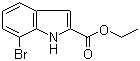 structure of CAS# 16732-69-7, Ethyl 7-bromo-1H-indole-2-carboxylate;7-Bromoindole-2-carboxylic acid ethyl ester