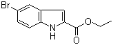 structure of CAS# 16732-70-0, 2-(Ethoxycarbonyl)-5-bromo-indole;5-Bromoindole-2-carboxylic acid ethyl ester
