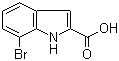 structure of CAS# 16732-71-1, 7-Bromoindole-2-carboxylic acid;7-Bromo-1H-indole-2-carboxylic acid