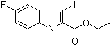 5-Fluoro-3-iodo-1H-indole-2-carboxylic acid ethyl ester molecular structure (CAS 167631-21-2)