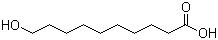 10-羟基癸酸分子结构 (CAS 1679-53-4)