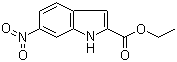 structure of CAS# 16792-45-3, Ethyl 6-nitroindol-2-carboxylate;6-Nitro-1H-indole-2-carboxylic acid ethyl ester; Ethyl 6-nitro-1H-indole-2-carboxylate