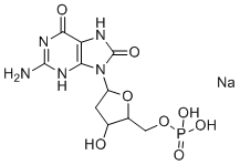 8-Hydroxydeoxyguanosine 5'-monophosphate sodium salt molecular structure (CAS 1679384-24-7)