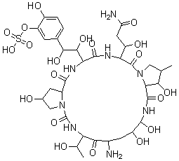 Micafungin FR-179642 impurity (acid) molecular structure (CAS 168110-44-9)