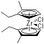 Bis(1-ethyl-2-methylcyclopentadienyl)zirconium dichloride molecular structure (CAS 168192-11-8)