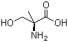 结构式 CAS# 16820-18-1, 2-甲基-L-丝氨酸; (S)-2-氨基-2-甲基-3-羟基丙酸