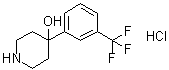 4-[3-(三氟甲基)苯基]-4-哌啶醇盐酸盐分子结构 (CAS 1683-49-4)