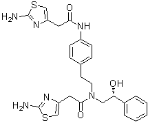 (R)-2-(2-氨基噻唑-4-基)-N-(4-(2-(2-氨基噻唑-4-基)乙酰氨基)苯乙基)-N-(2-羟基-2-苯基乙基)乙酰胺分子结构 (CAS 1684452-83-2)