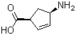 (1S,4R)-4-Aminocyclopent-2-enecarboxylic acid molecular structure (CAS 168471-40-7)
