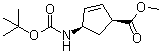 (1S,4R)-4-[[(1,1-Dimethylethoxy)carbonyl]amino]-2-cyclopentene-1-carboxylic acid methyl ester molecular structure (CAS 168683-02-1)