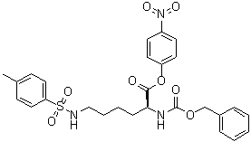 N6-[(4-Methylphenyl)sulfonyl]-N2-[(phenylmethoxy)carbonyl]-L-lysine 4-nitrophenyl ester molecular structure (CAS 16879-94-0)