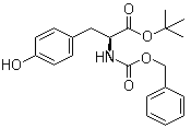 structure of CAS# 16881-33-7, N-(Benzyloxycarbonyl)-L-tyrosine tert-butyl ester;N-(Benzyloxycarbonyl)tyrosine tert-butyl ester; tert-Butyl (S)-2-[[(benzyloxy)carbonyl]amino]-3-(4-hydroxyphenyl)propanoate
