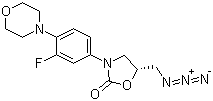 structure of CAS# 168828-84-0, (R)-5-(Azidomethyl)-3-[3-fluoro-4-(4-morpholinyl)phenyl]-2-oxazolidinone