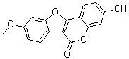 structure of CAS# 1690-62-6, 4'-Methoxycoumestrol;4'-O-Methylcoumestrol; 9-Methoxycoumestrol; 9-O-Methylcoumestrol