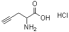 2-Amino-4-pentynoic acid hydrochloride molecular structure (CAS 16900-57-5)
