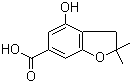 2,3-Dihydro-4-hydroxy-2,2-dimethyl-6-benzofurancarboxylic acid molecular structure (CAS 169130-42-1)