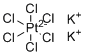Potassium chloroplatinate molecular structure (CAS 16921-30-5)