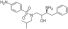 结构式 CAS# 169280-56-2, 4-氨基-N-[(2R, 3S)-3-氨基-2-羟基-4-苯丁基]-N-异丁基苯磺酰胺