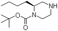 结构式 CAS# 169447-76-1, (S)-1-叔丁氧羰基-2-丁基哌嗪