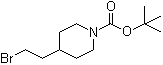 structure of CAS# 169457-73-2, 4-(2-Bromoethyl)piperidine-1-carboxylic acid tert-butyl ester;4-(2-Bromoethyl)-1-(tert-butoxycarbonyl)piperidine; tert-Butyl 4-(2-bromoethyl)piperidine-1-carboxylate
