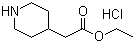 Piperidin-4-ylacetic acid ethyl ester hydrochloride molecular structure (CAS 169458-04-2)
