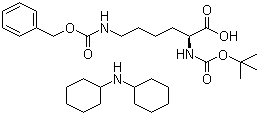 N6-苄氧羰基-N2-叔丁氧羰基-L-赖氨酸二环己胺盐分子结构 (CAS 16948-04-2)