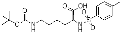 结构式 CAS# 16948-09-7, N6-[叔丁氧羰基]-N2-[(4-甲基苯基)磺酰基]-L-赖氨酸
