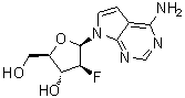 结构式 CAS# 169516-61-4, 7-(2-脱氧-2-氟-beta-D-阿拉伯呋喃糖基)-7H-吡咯并[2,3-d]嘧啶-4-胺