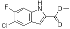 结构式 CAS# 169674-14-0, 5-氯-6-氟-1H-吲哚-2-羧酸甲酯