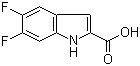 结构式 CAS# 169674-35-5, 5,6-二氟吲哚-2-羧酸